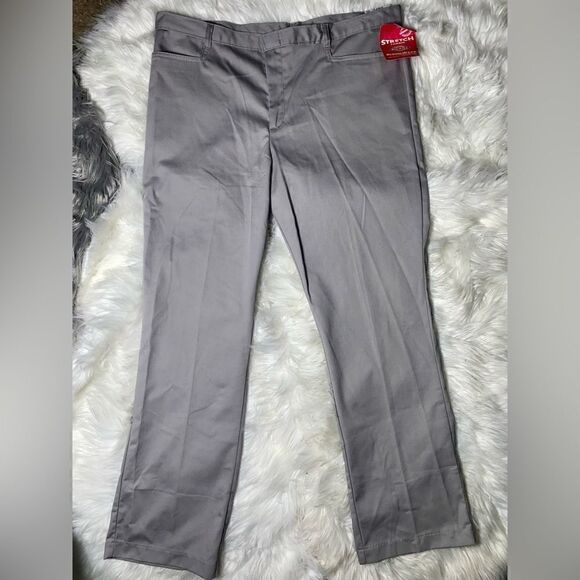Dickies JR Junior/Women Flat Front Flare Pants Size 19 Khaki 38" x 32" - Picture 2 of 6